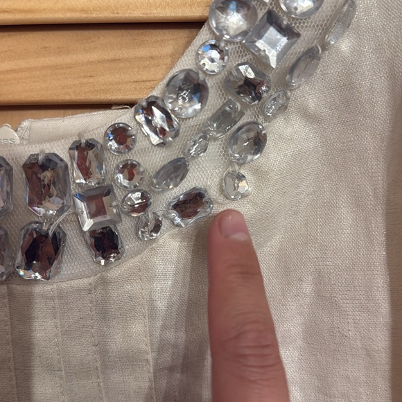 Bisou Bisou Michele Bohbot White Gem Dress - Picture 3 of 3